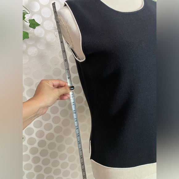 EVIE petite cardigan sweater black embroidered and tank top SIZE PS - Picture 11 of 17